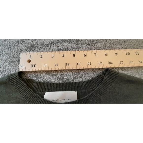 Brochu Walker Womens S Olive‎ Green Long Sleeve Knit Sweater Top - Picture 10 of 14